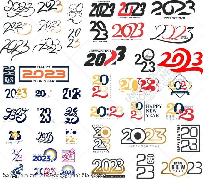 bo so nam moi 2023 nghe thuat file vector